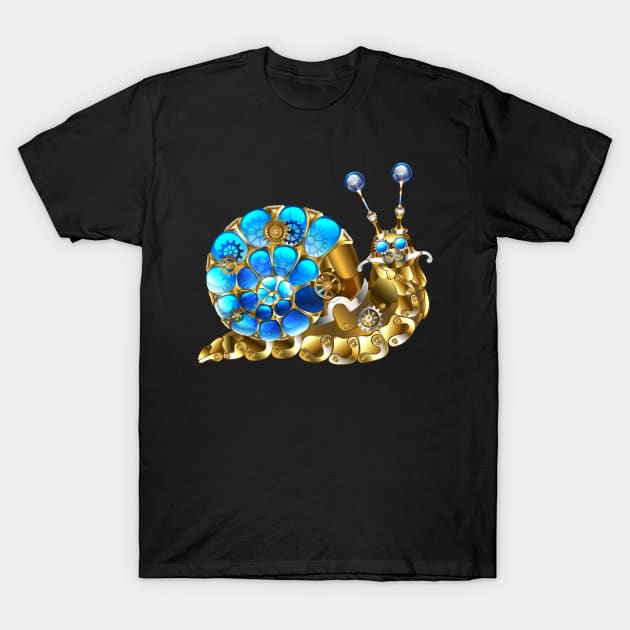 Mechanical Steampunk Snail T-Shirt by Blackmoon9